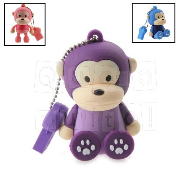 Pendrive Macaquinho Roxo 4GB